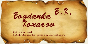 Bogdanka Komarov vizit kartica